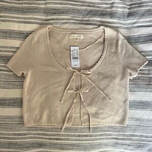 pacsun tie-front crop top
